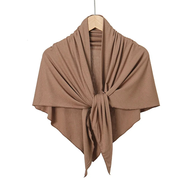 Hijab triangle uni femme – foulard léger et doux style turban