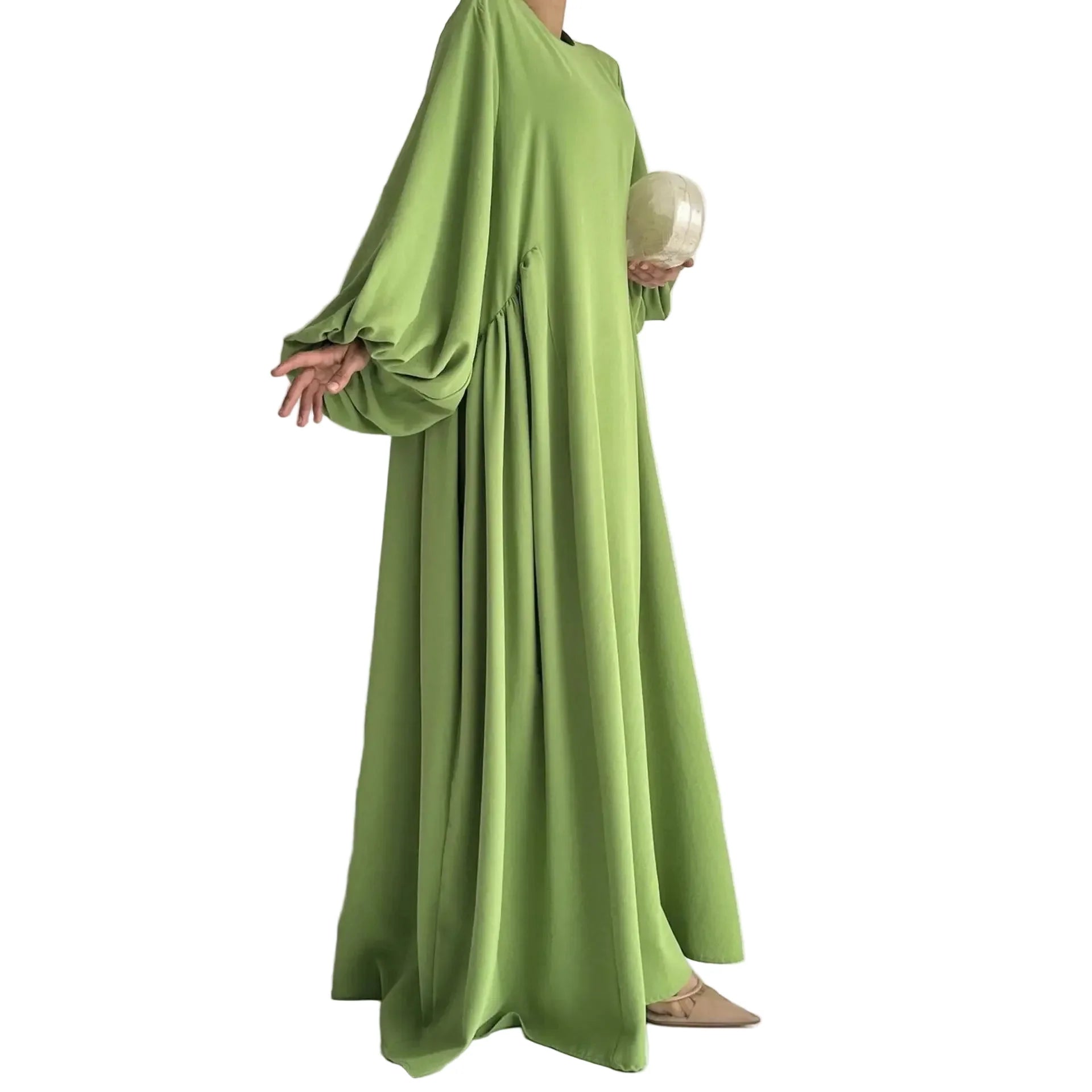 Abaya longue femme unie – robe maxi ample élégante