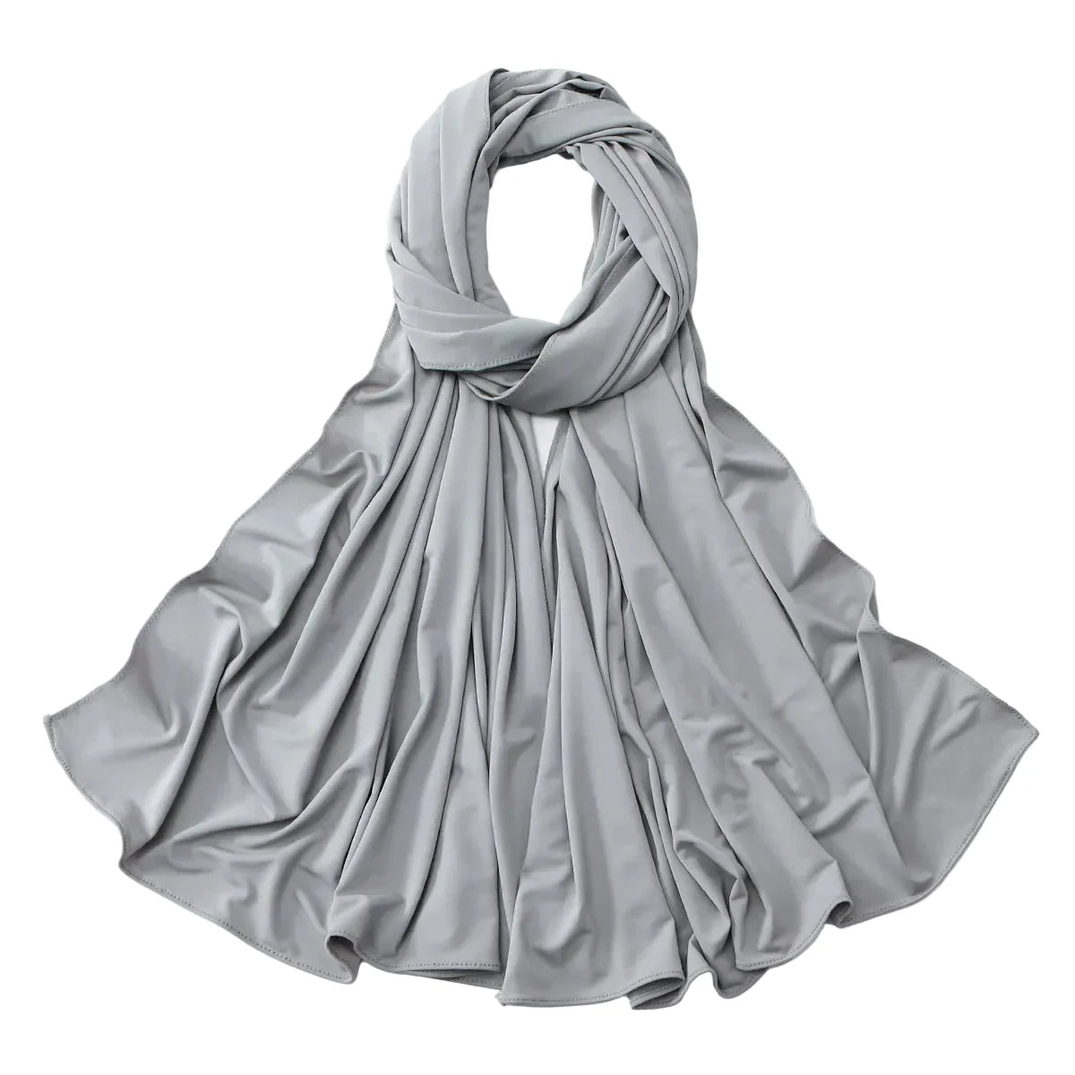 Hijab femme effet soie brillante – foulard fluide 170x60 cm