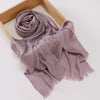 Hijab rayé fil doré – foulard femme léger style voile
