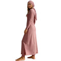 Burkini femme 3 pièces avec hijab – maillot de bain couvrant manches longues rose doux