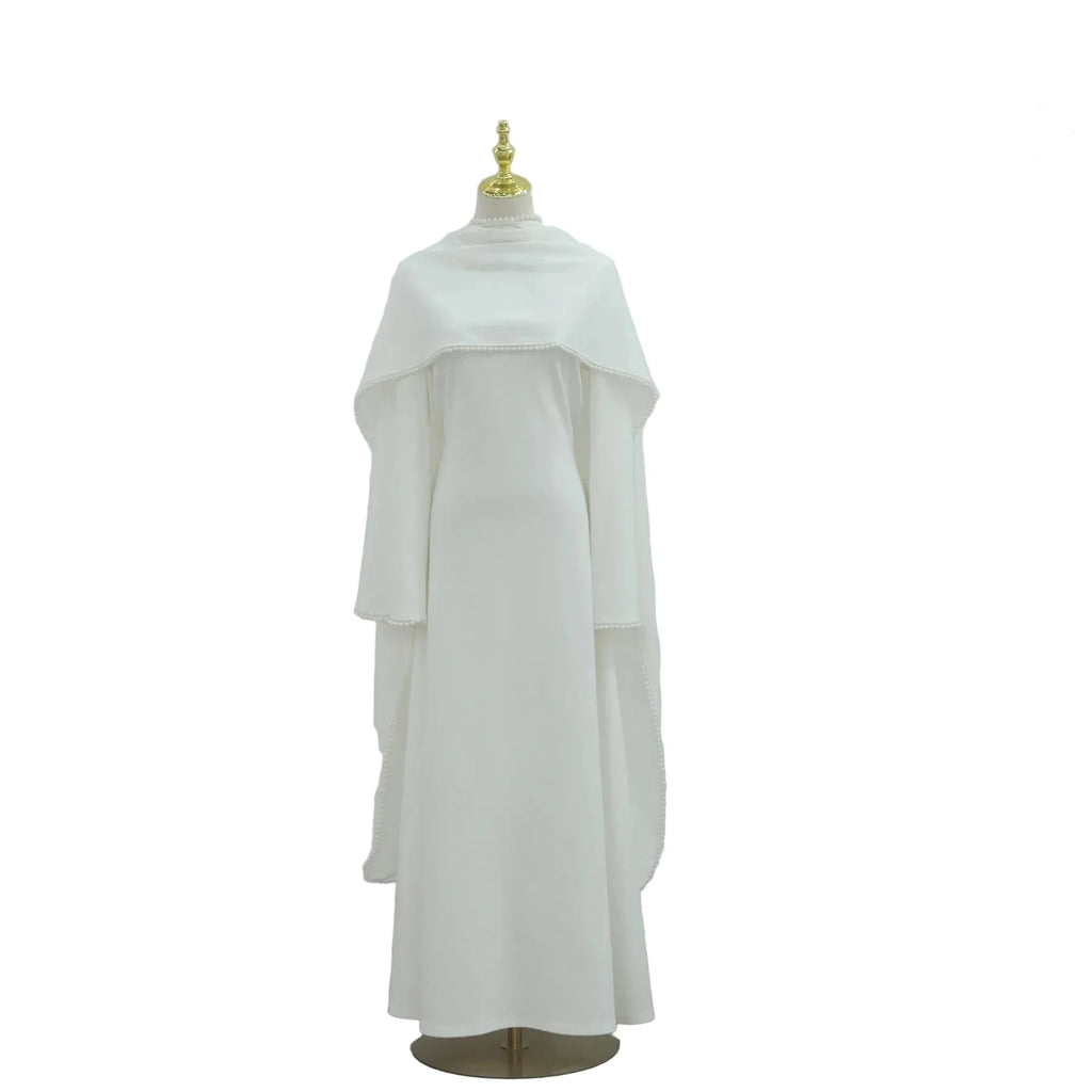 Abaya femme cape et perles – robe longue ample pour occasions