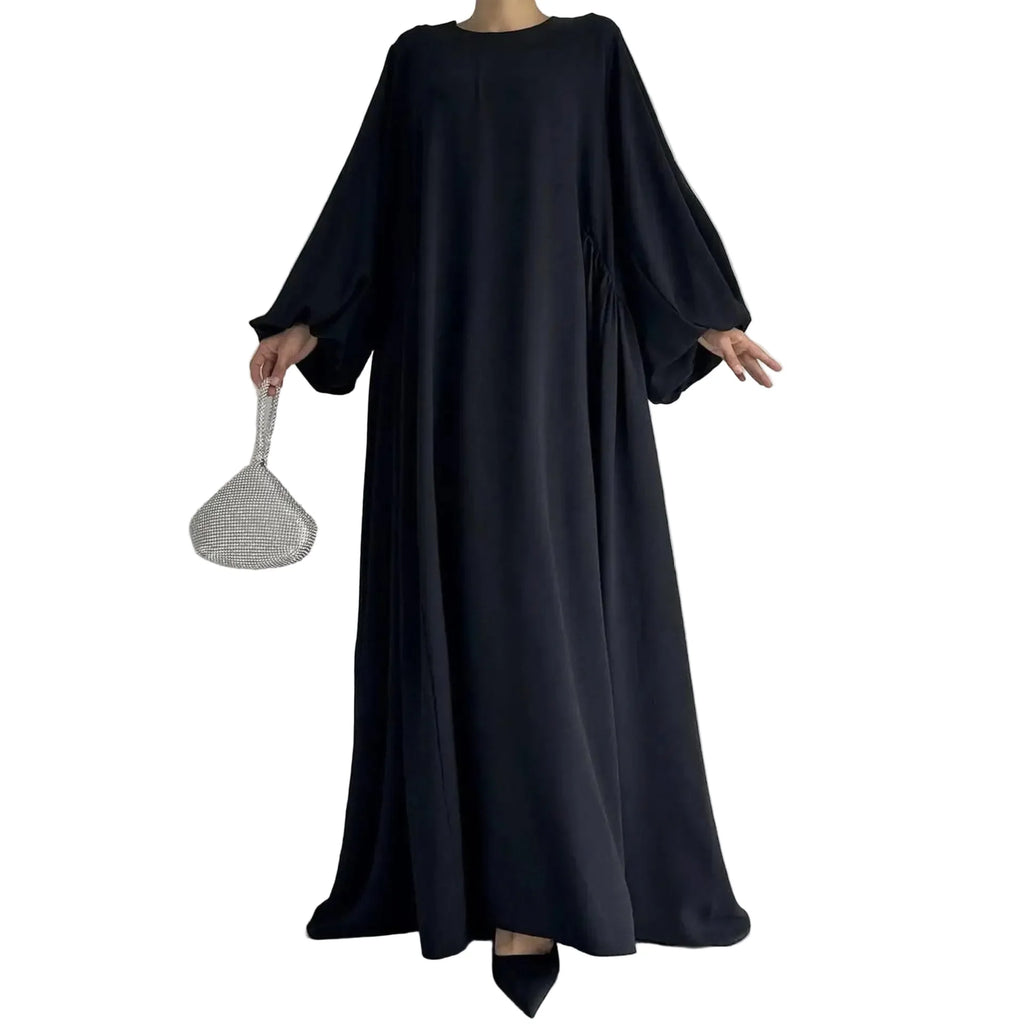 Abaya longue femme unie – robe maxi ample élégante