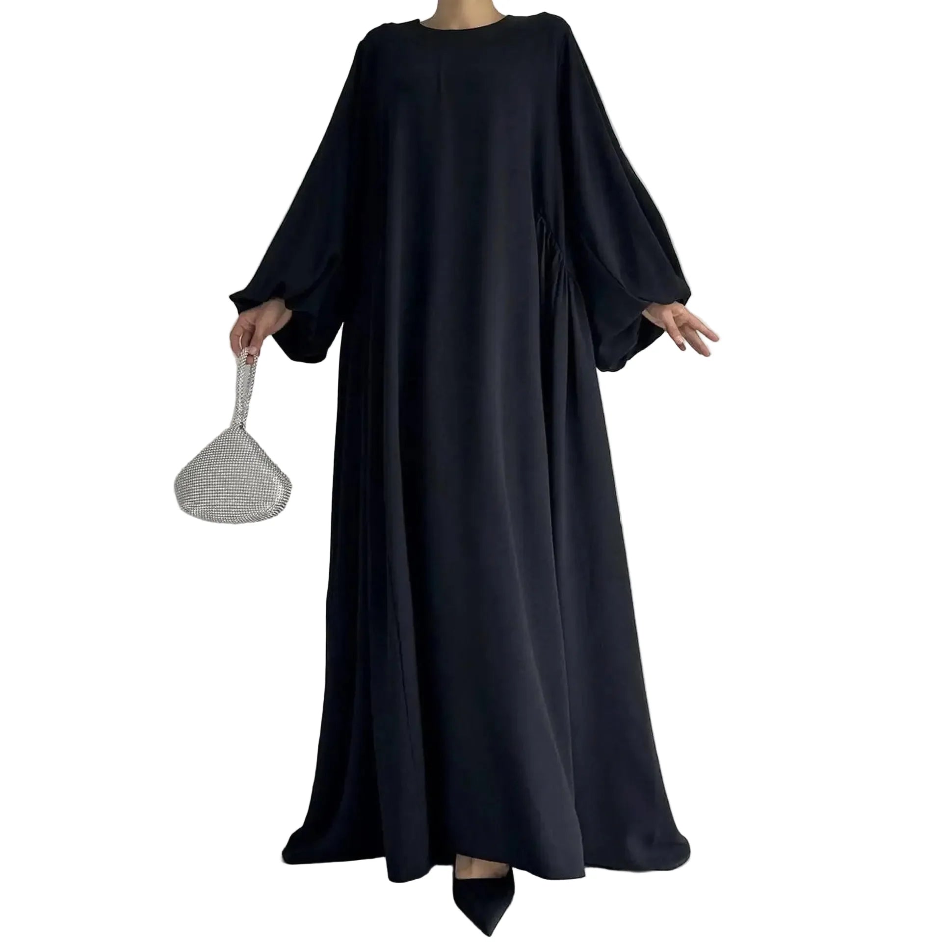 Abaya longue femme unie – robe maxi ample élégante