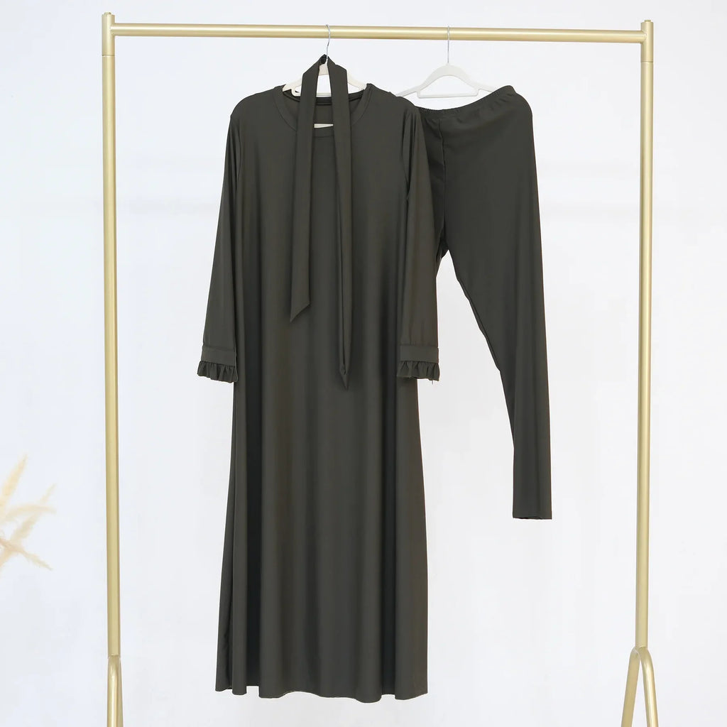Burkini Femme 2 Pièces – Maillot de Bain Modeste avec Pantalon et Tunique