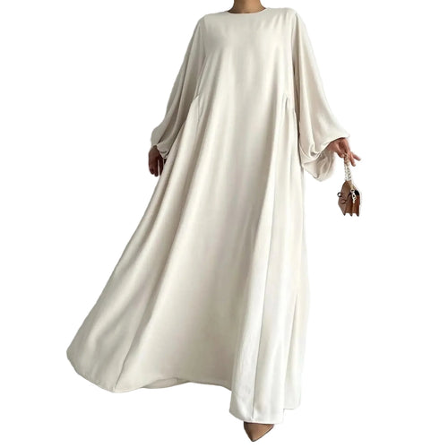 Abaya longue femme unie – robe maxi ample élégante