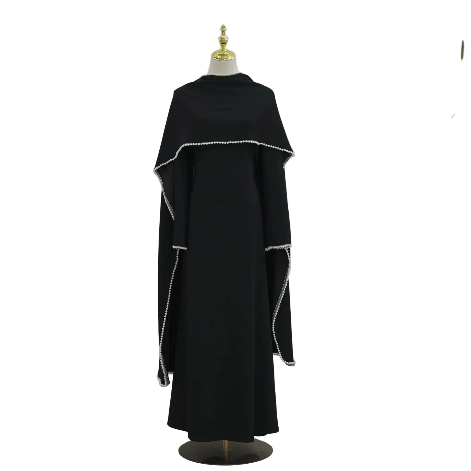 Abaya femme cape et perles – robe longue ample pour occasions